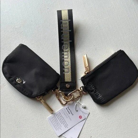 Lululemon Dual Pouch Vapor Black/Gold - Picture 1 of 3